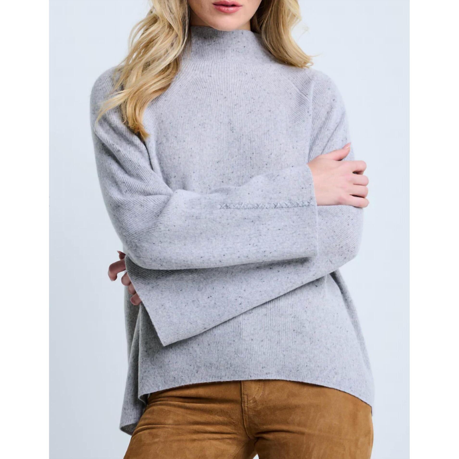 New Lisa Todd High Society Sweater In Silver Mist